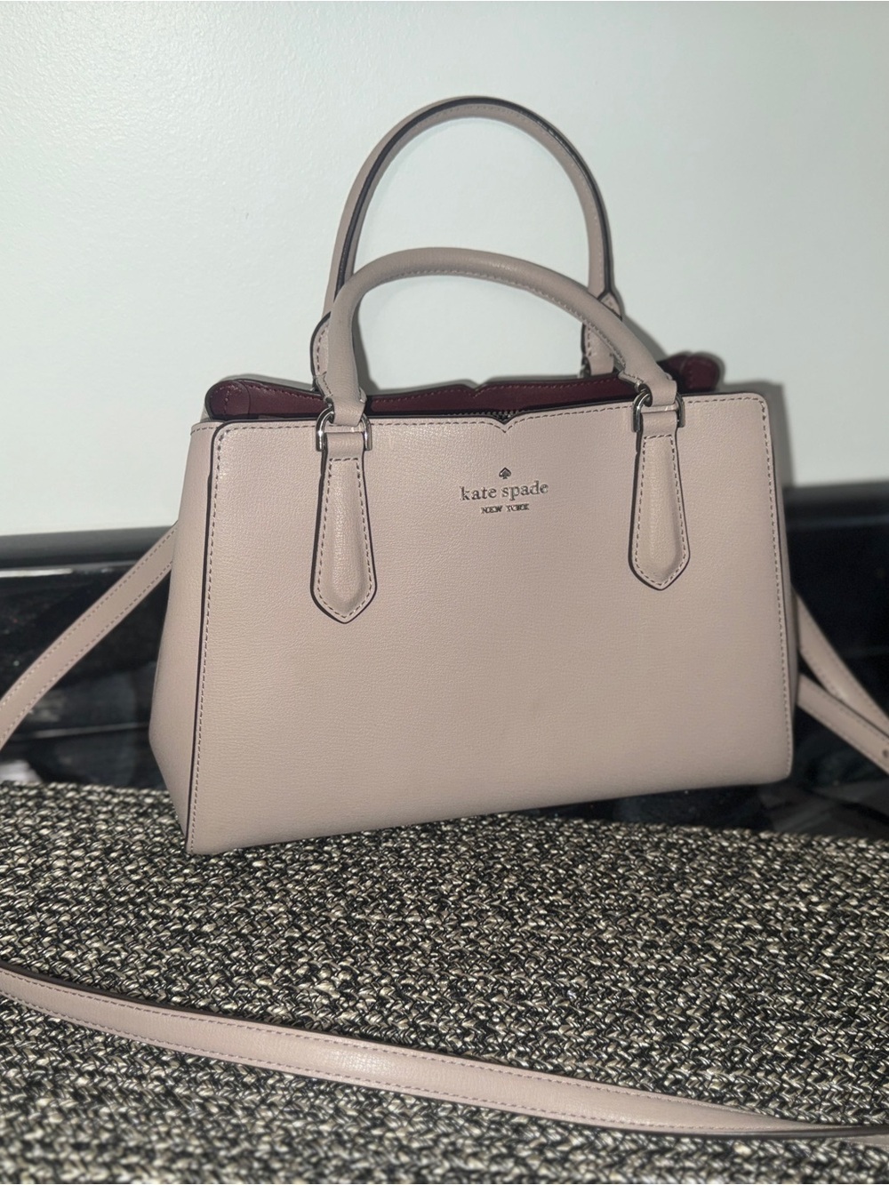 kate spade New York Light Tan Leather Satchel